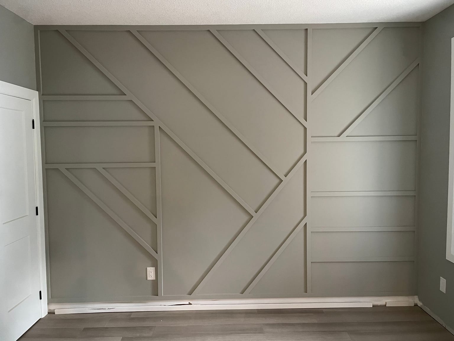 Geometric Batten Accent Wall